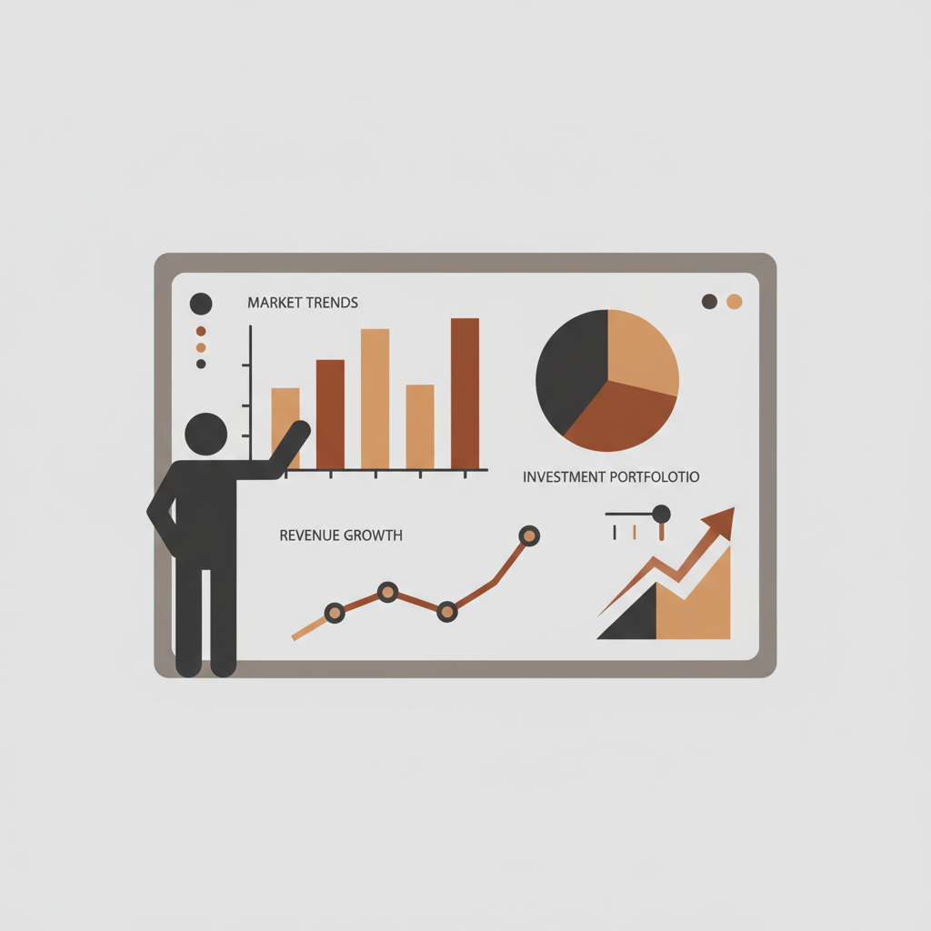 Finansal grafikler ve piyasa trendlerini gösteren veri analizi paneli